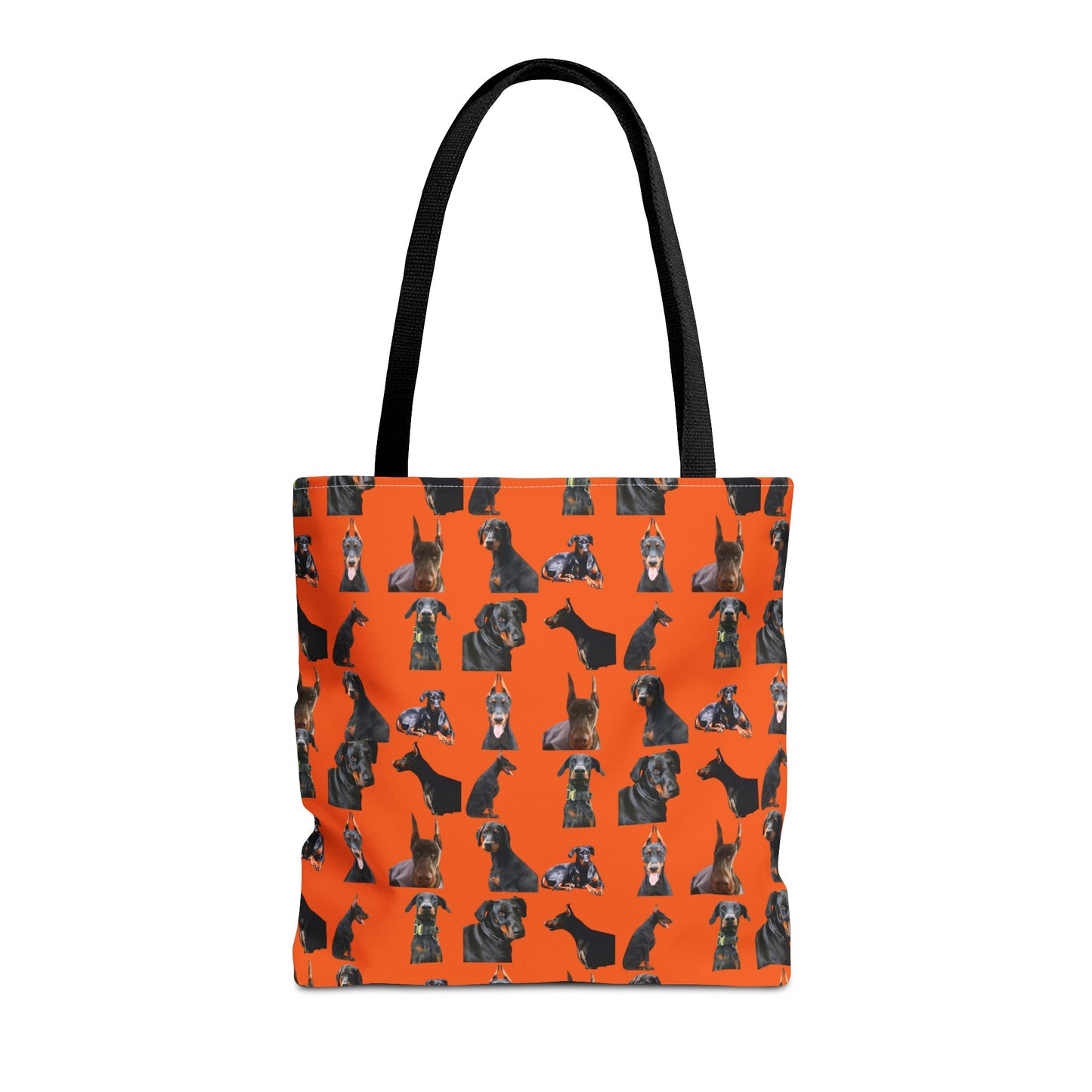 Edition 6 Doberman Model Pattern Orange Tote Bag