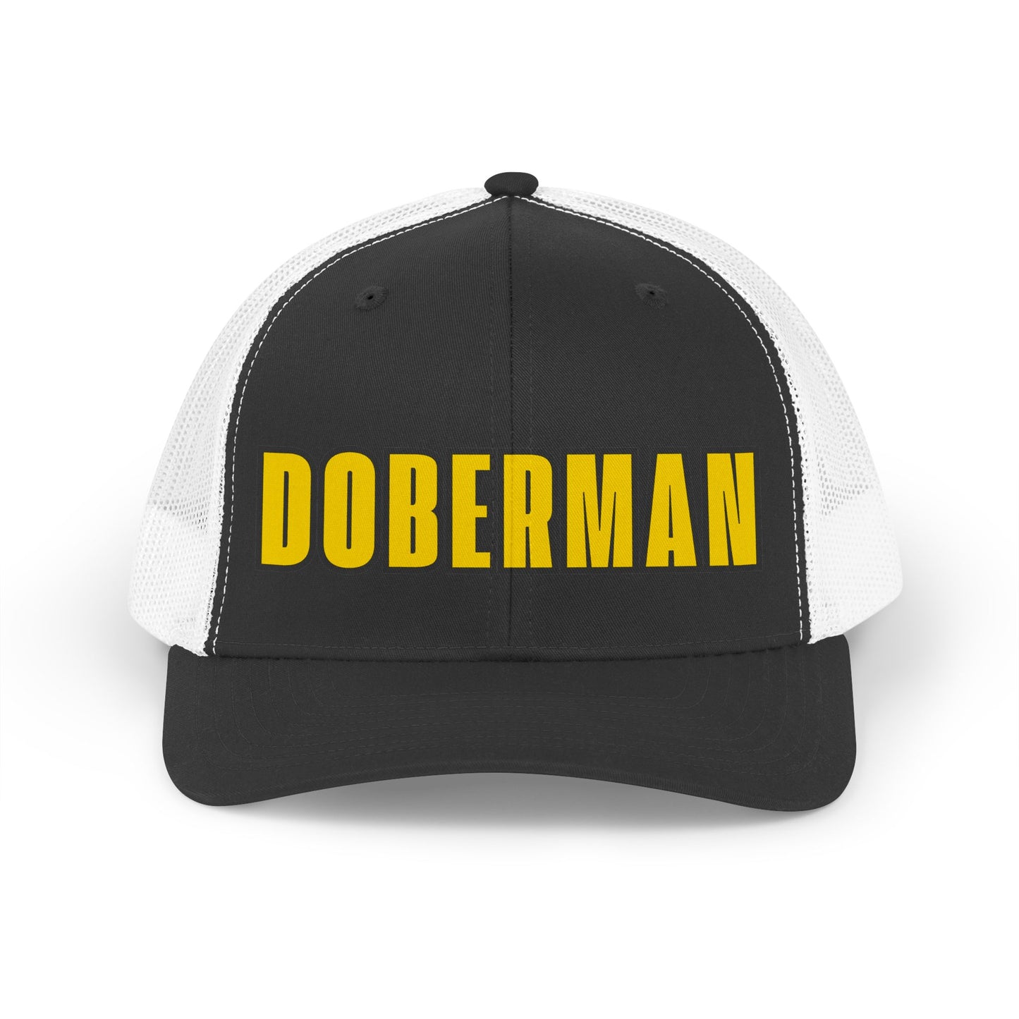Doberman 4 Trucker Hat — Retro Mesh Cap for Dog Lovers