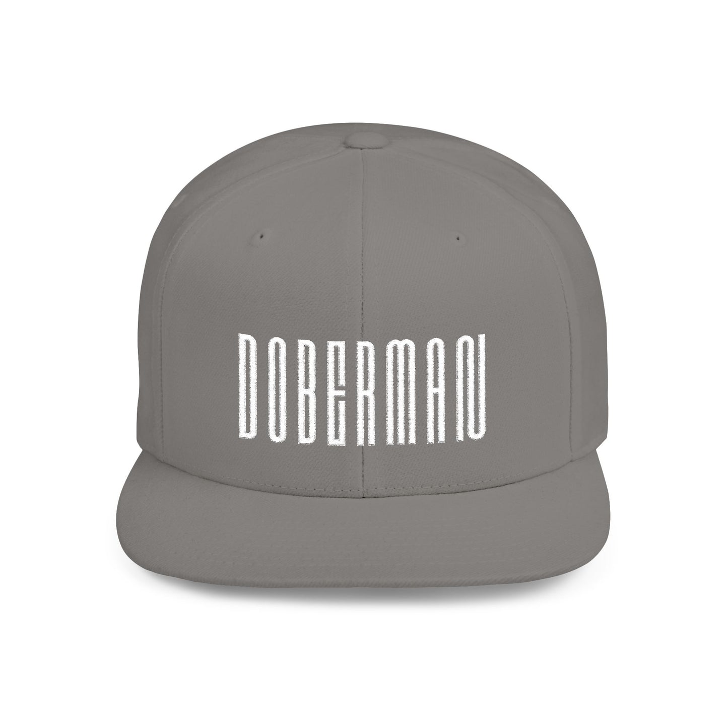 Doberman 1 Embroidered Flat Bill Snapback