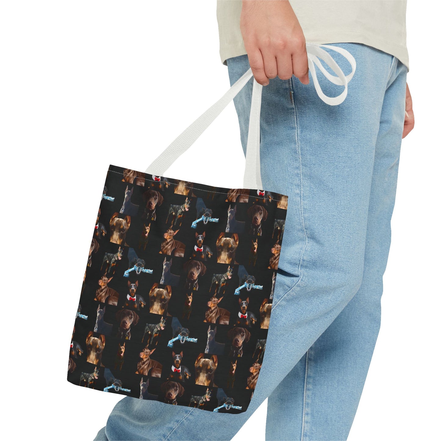 Edition 1 Doberman Model Pattern Black Tote Bag
