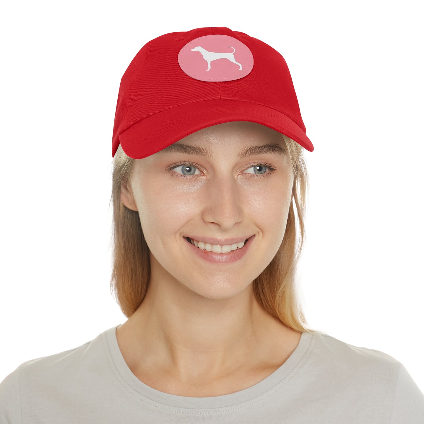 N 7 Dad Hat with Leather Patch (Round)