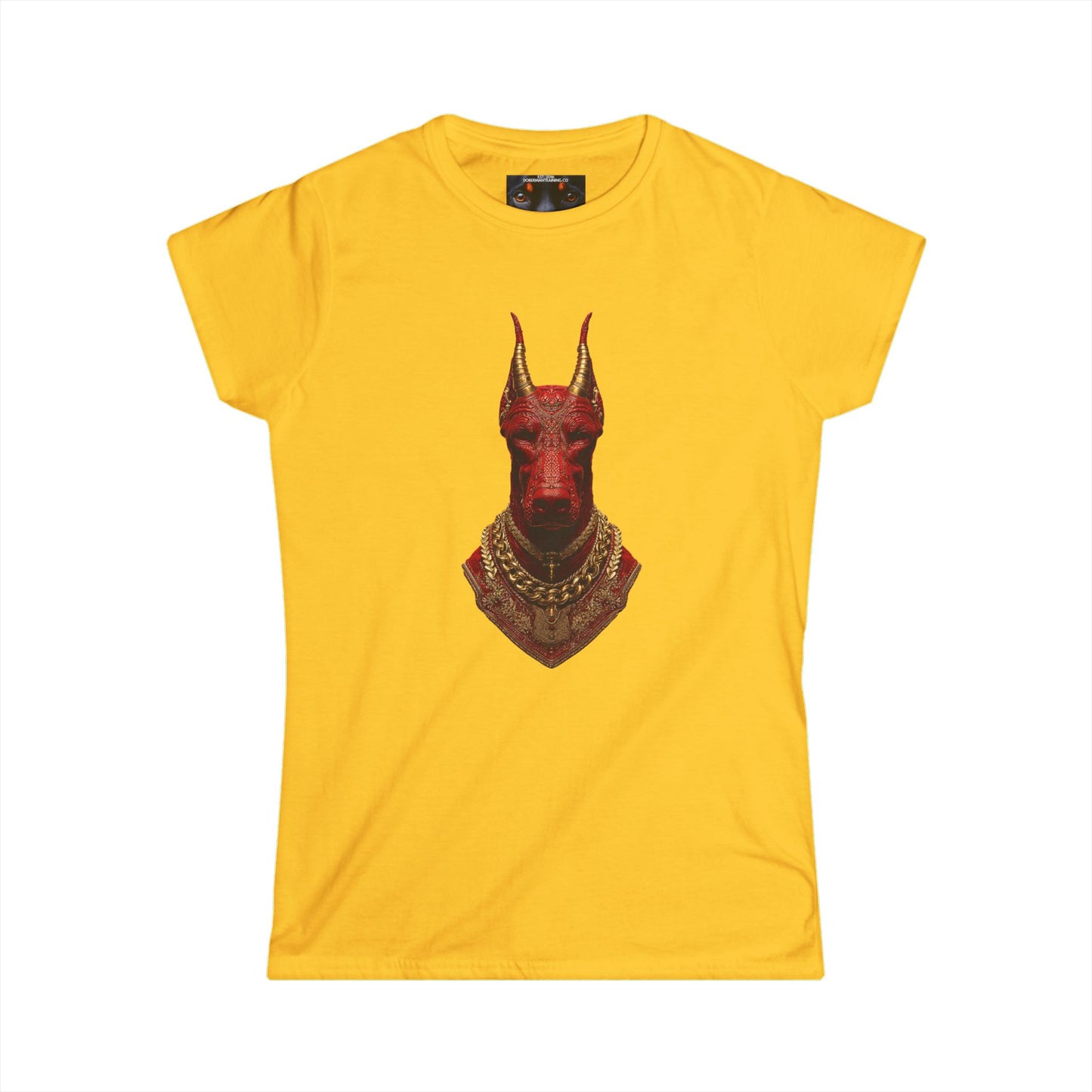Doberman Goat 3 Women's Softstyle Tee
