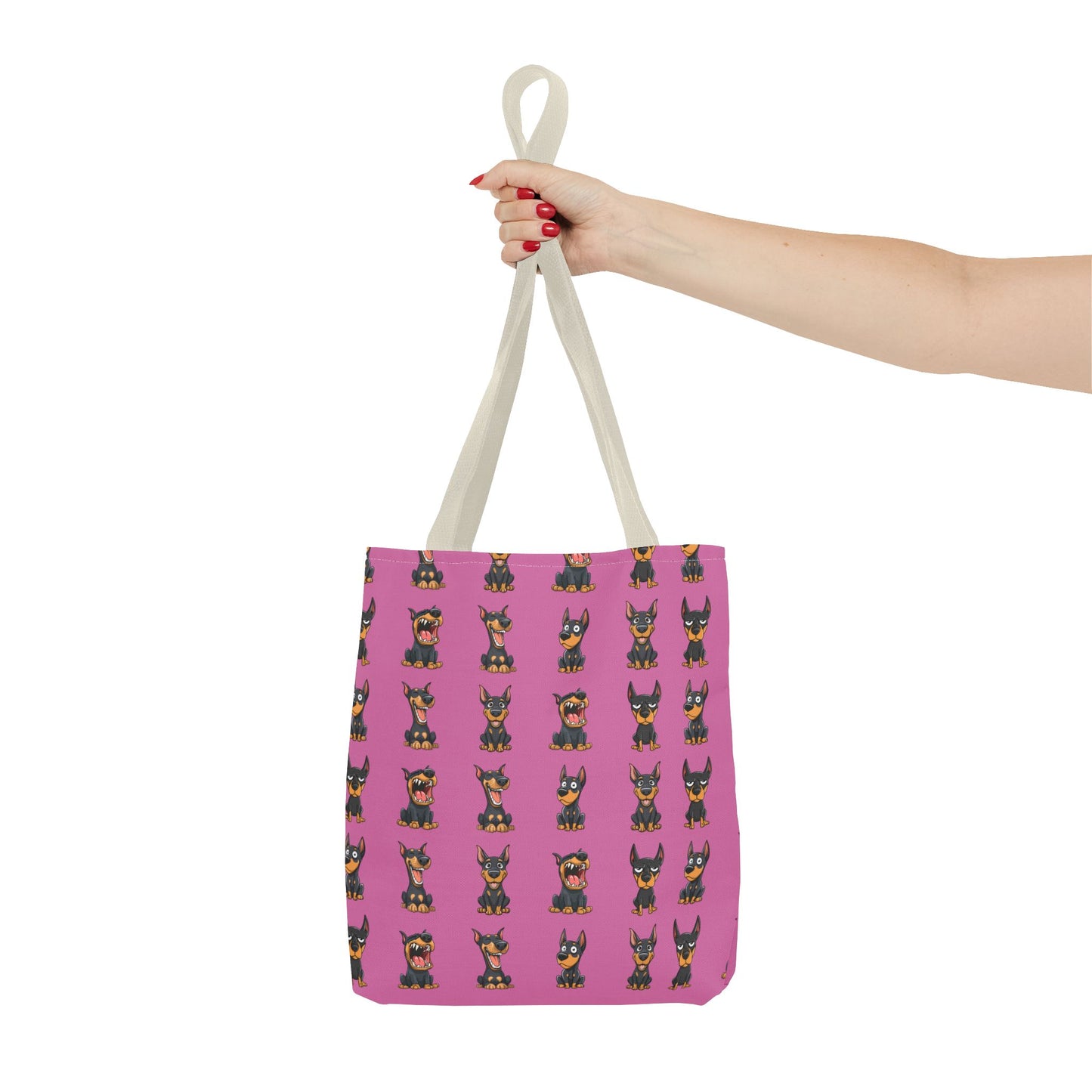 Doberman Cartoon Pattern Tote Bag