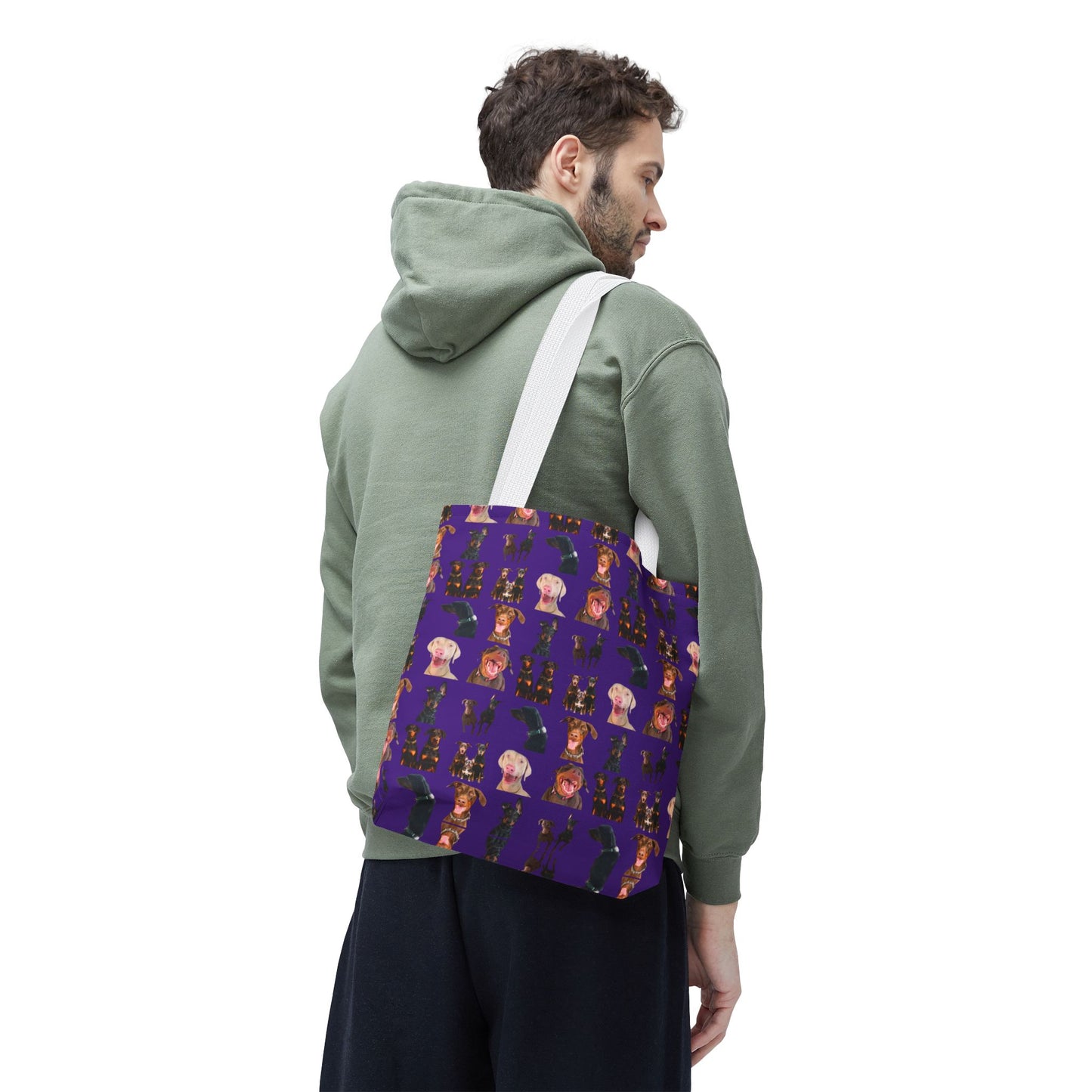 Edition 9 Doberman Model Pattern Purple Tote Bag