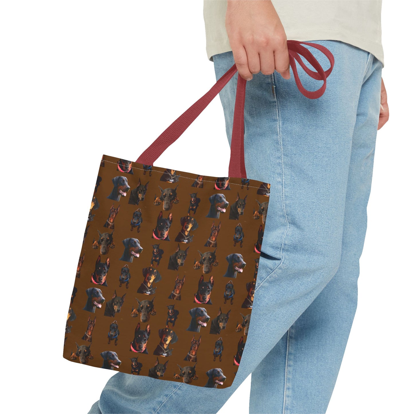 Edition 2 Doberman Model Pattern Brown Tote Bag