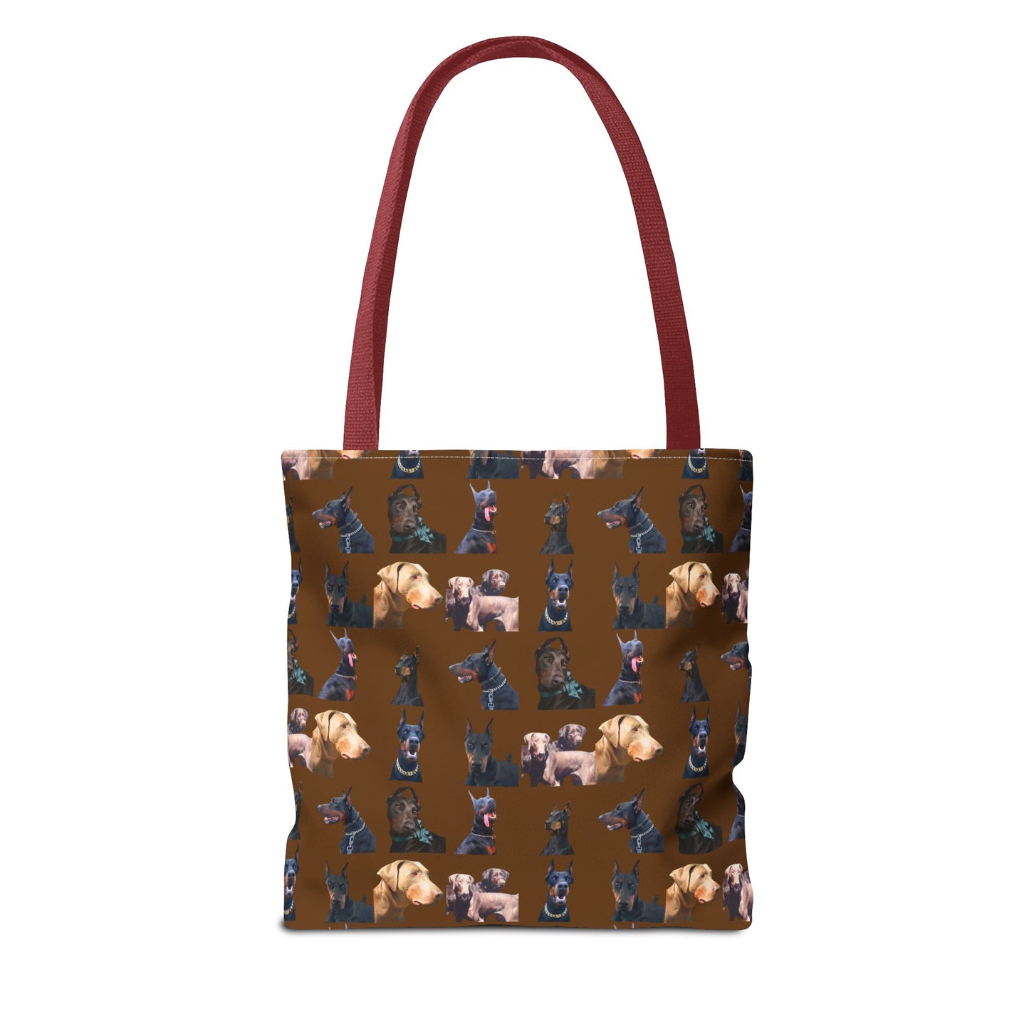 Edition 8 Doberman Model Pattern Brown Tote Bag
