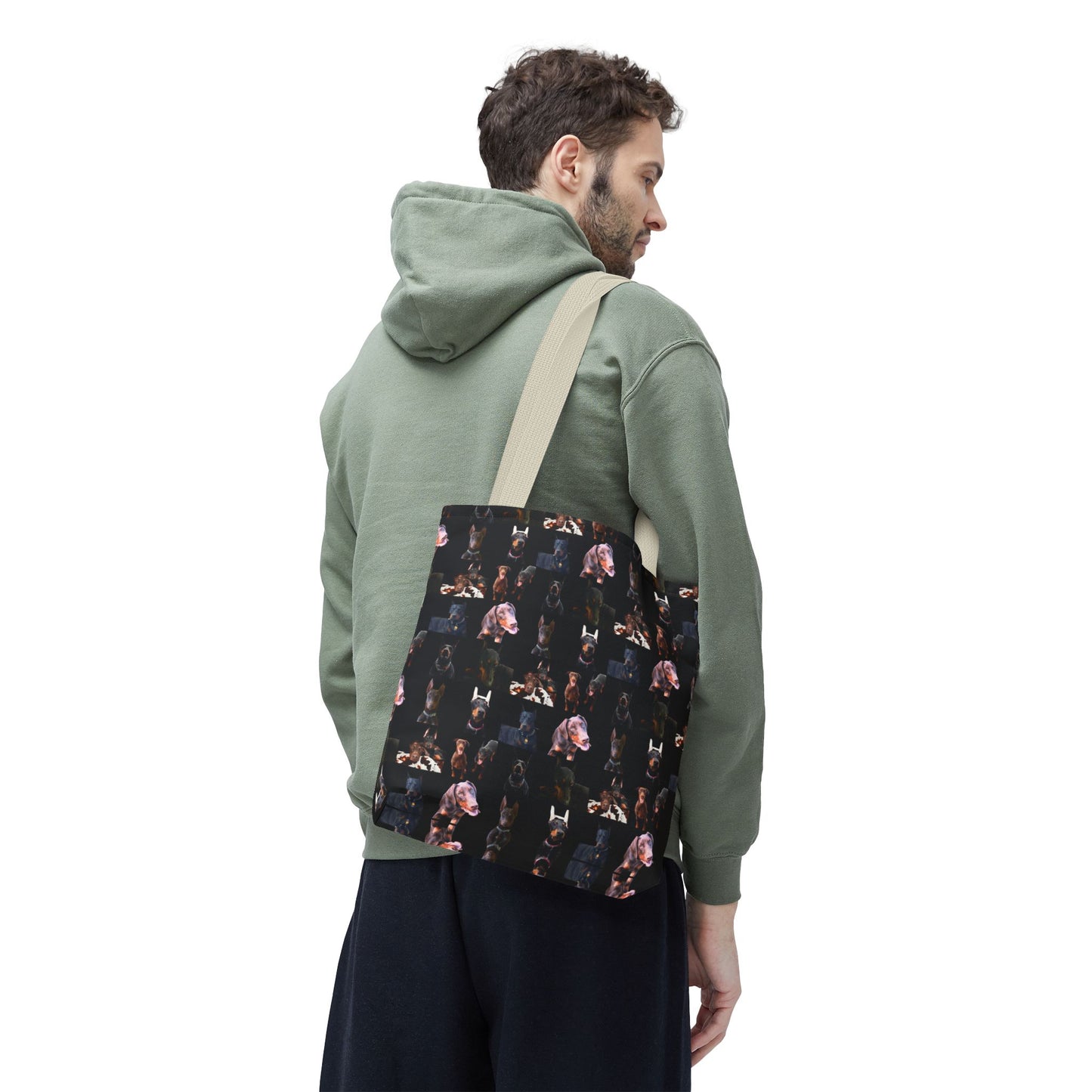 Edition 10 Doberman Model Pattern Black Tote Bag