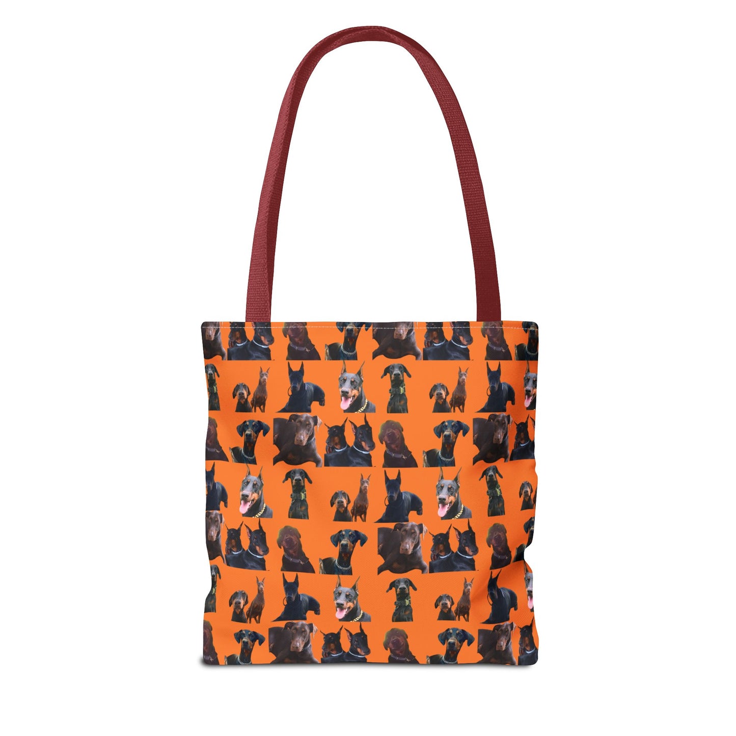 Edition 5 Doberman Model Pattern Orange Tote Bag