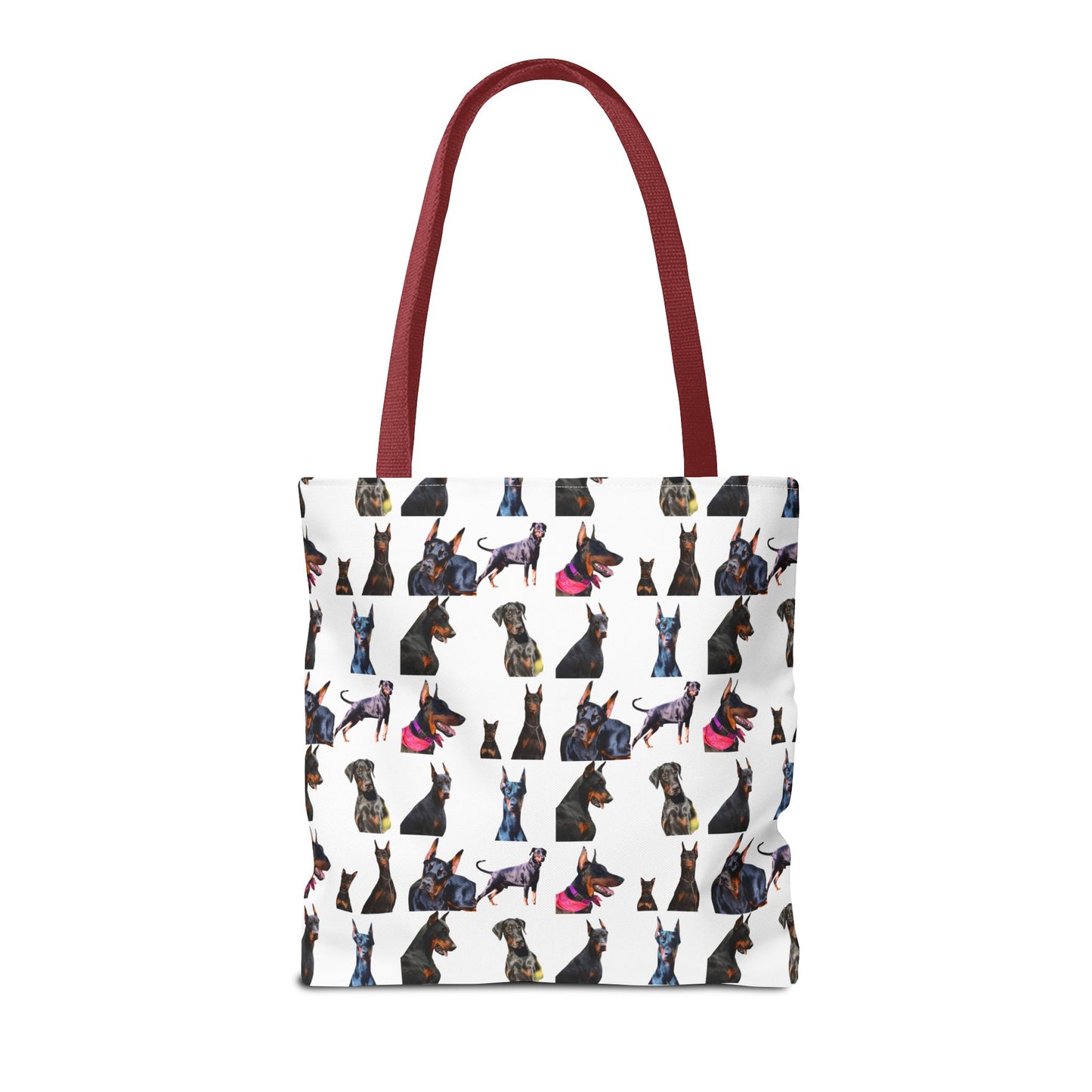 Edition 7 Doberman Model Pattern White Tote Bag