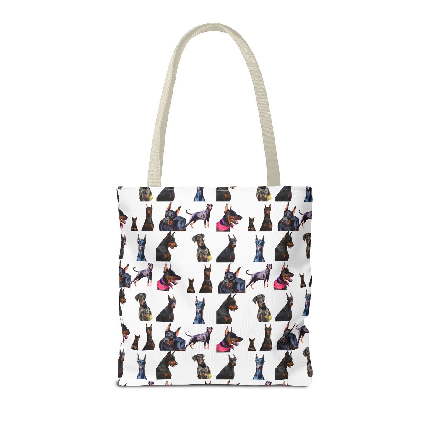 Edition 7 Doberman Model Pattern White Tote Bag