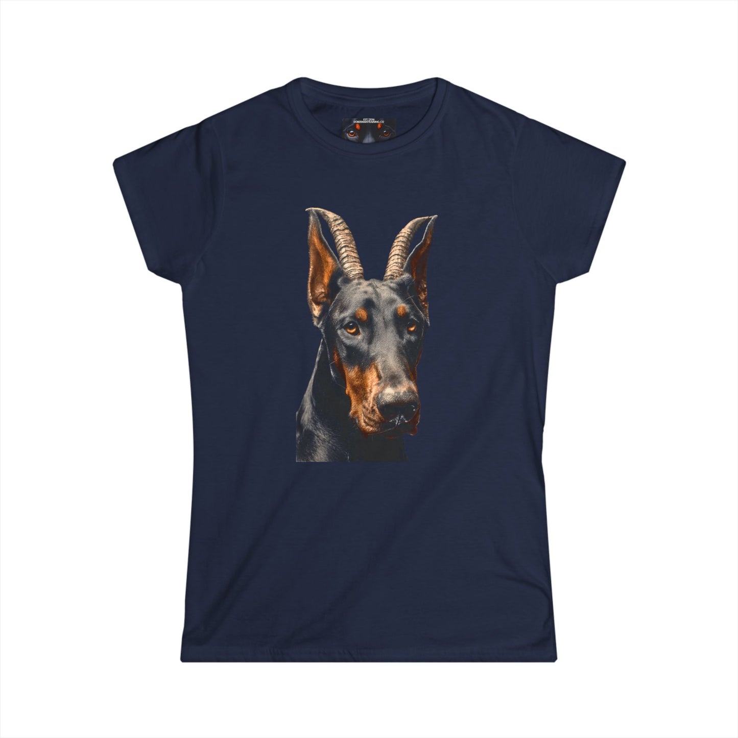 Doberman Goat 2 Women's Softstyle Tee