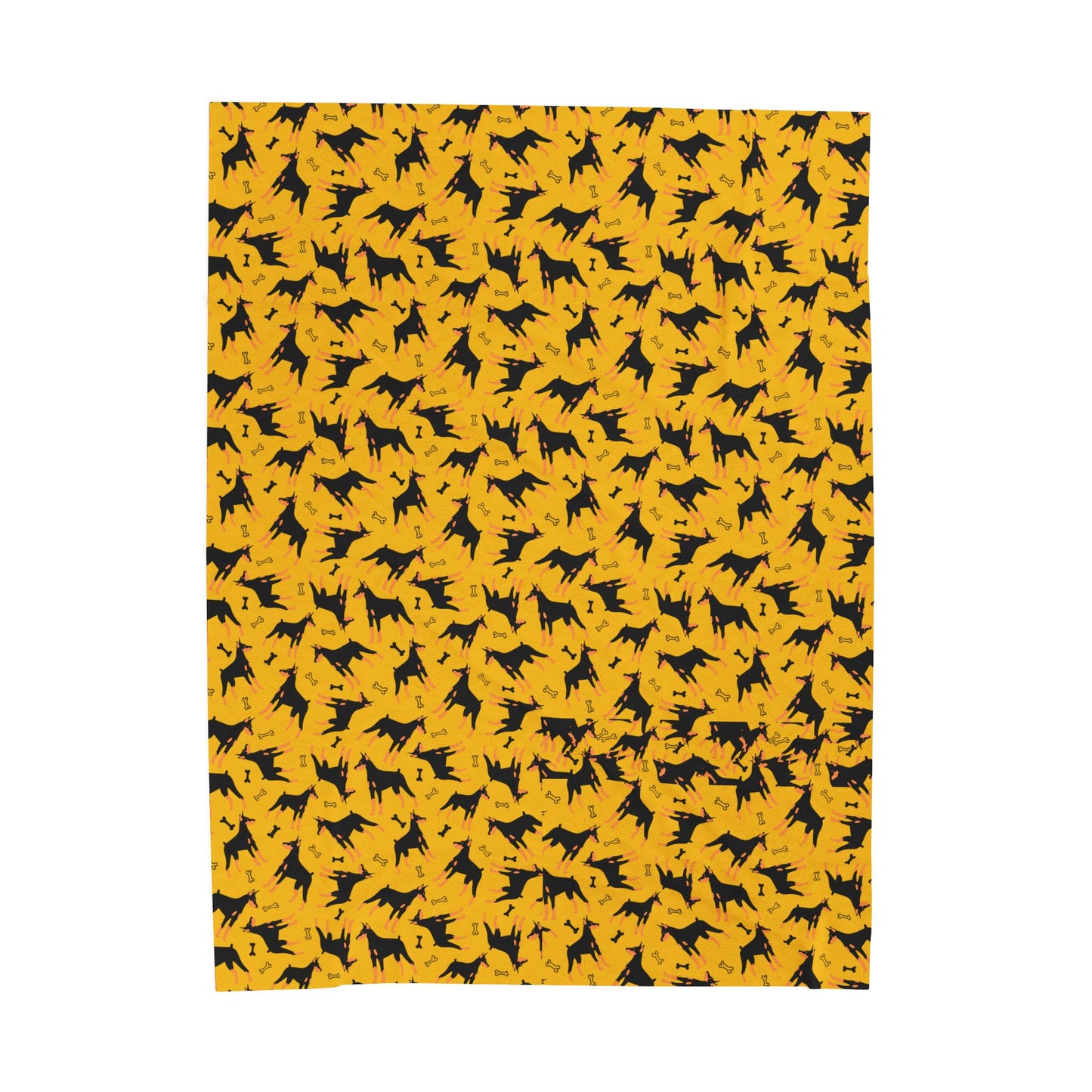 Yellow AOP Velveteen Plush Blanket