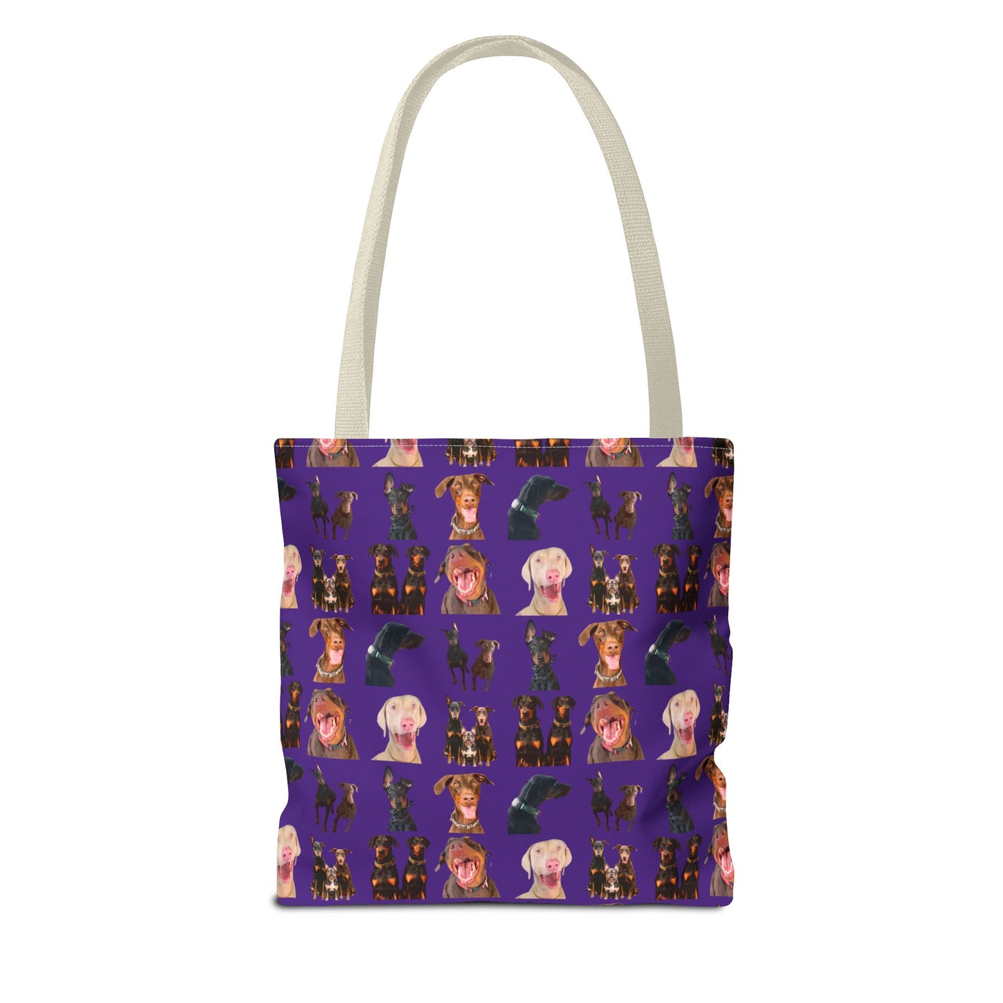Edition 9 Doberman Model Pattern Purple Tote Bag