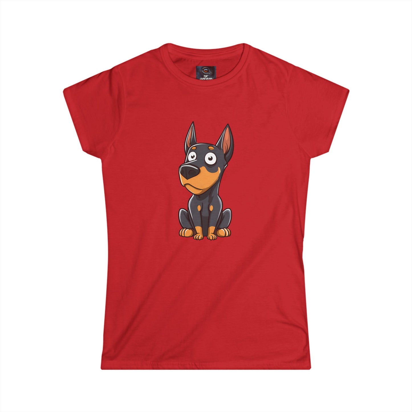 Cartoon Doberman 2 Women's Softstyle Tee
