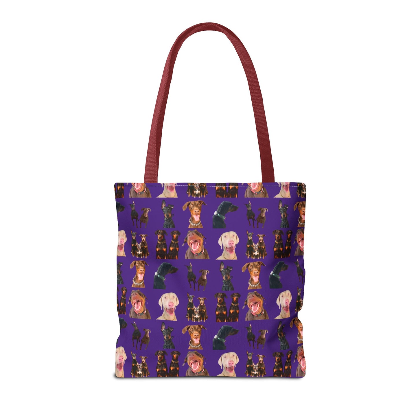 Edition 9 Doberman Model Pattern Purple Tote Bag