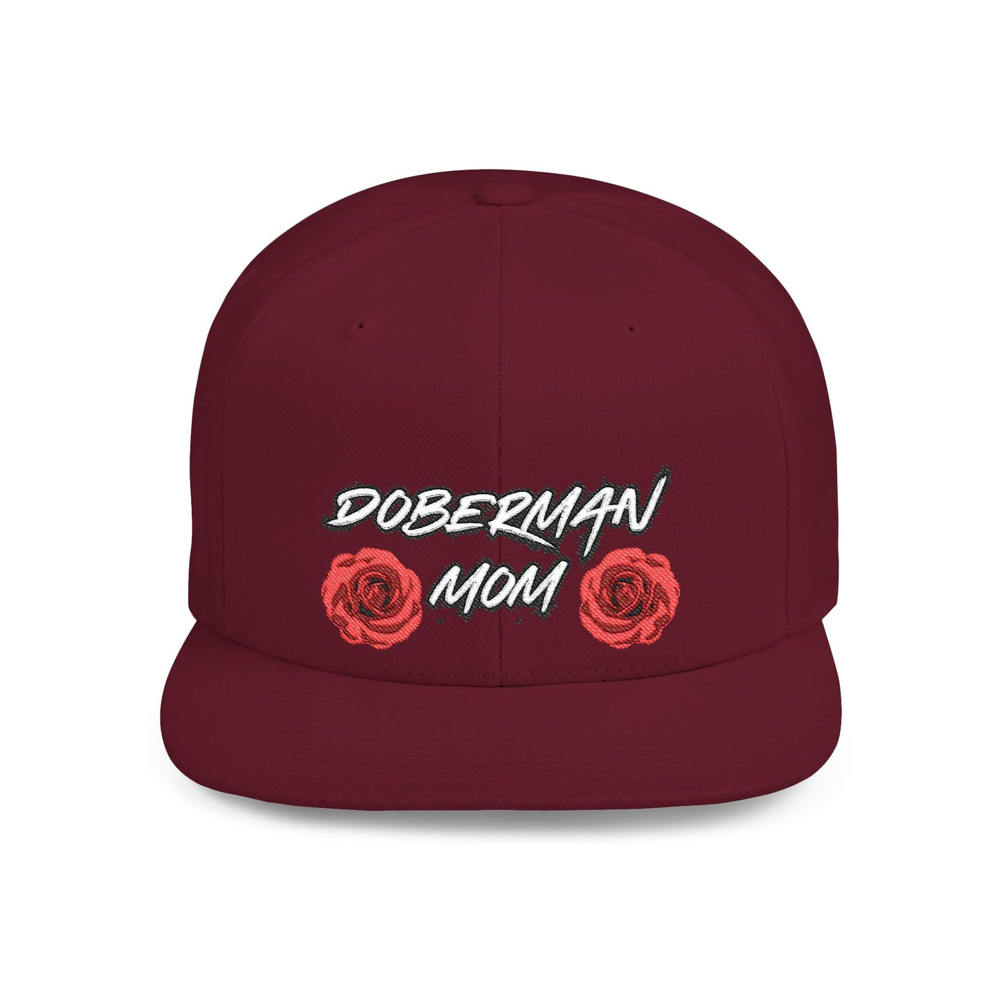 Mom 1 Embroidered Flat Bill Snapback