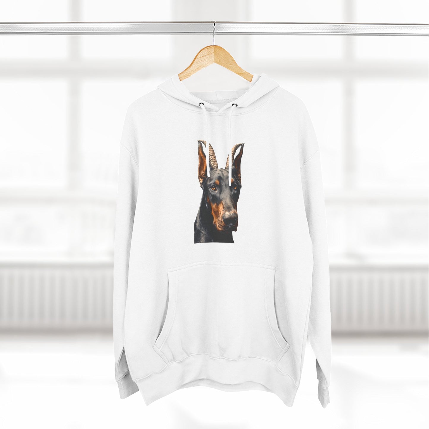 Doberman Goat 2 Fleece Hoodie