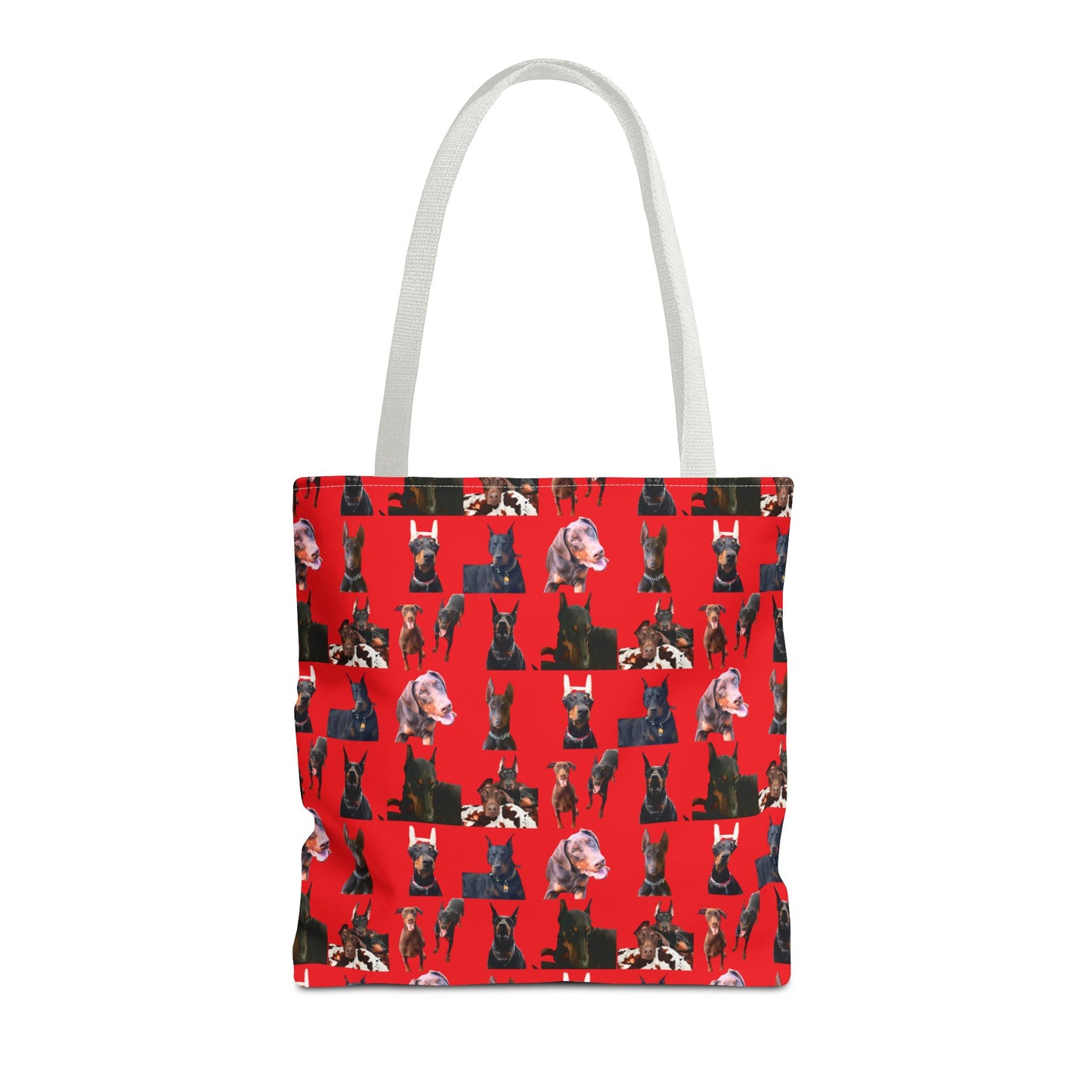 Edition 10 Doberman Model Pattern Red Tote Bag