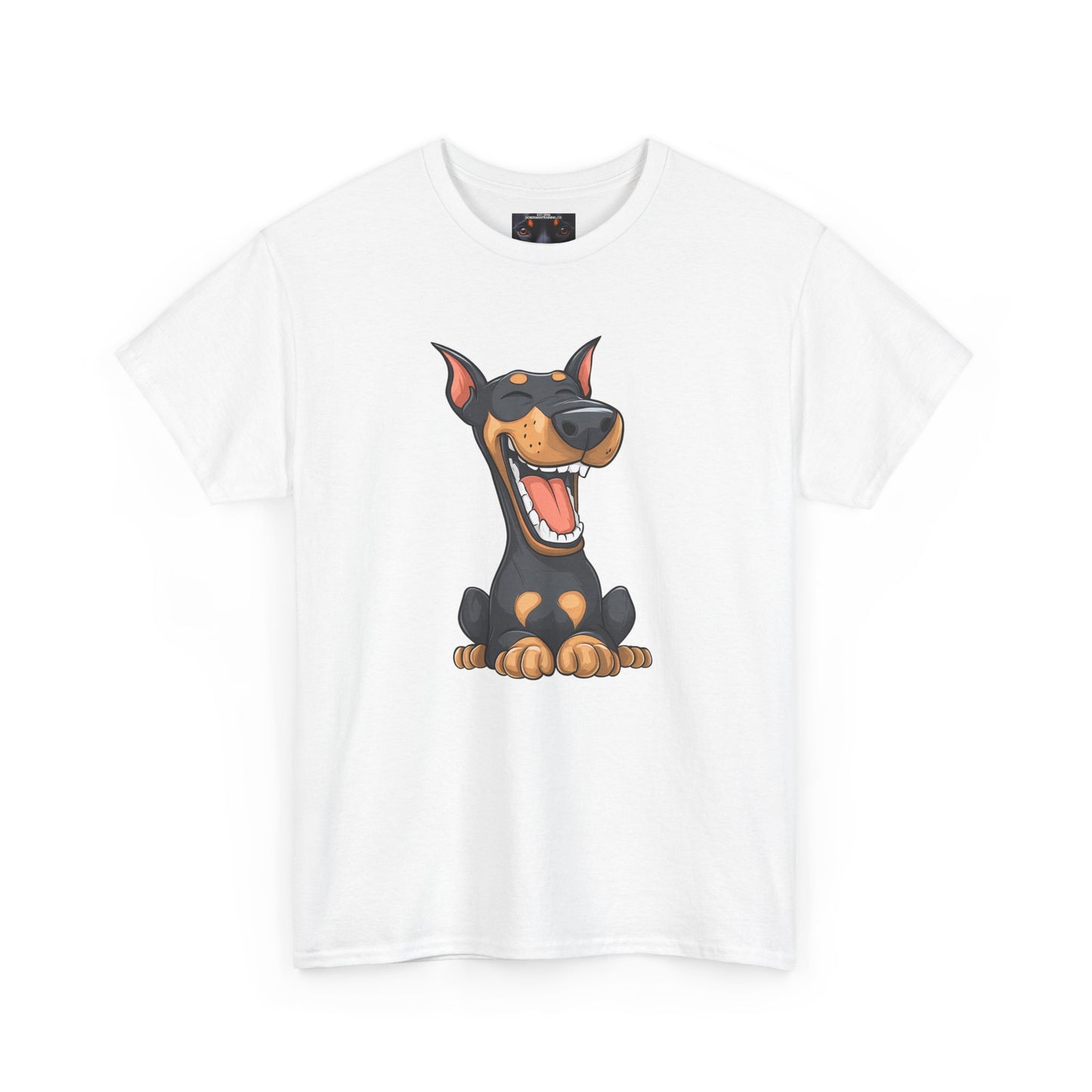 Cartoon Doberman 3 Private Lable Unisex Heavy Cotton Tee