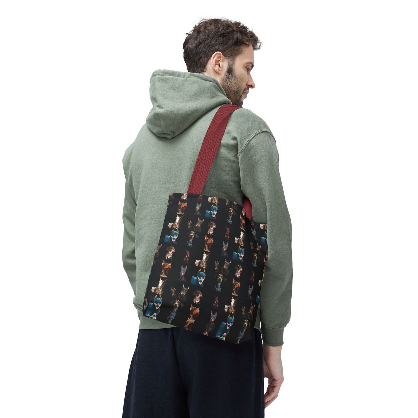 Edition 4 Doberman Model Pattern Black Tote Bag