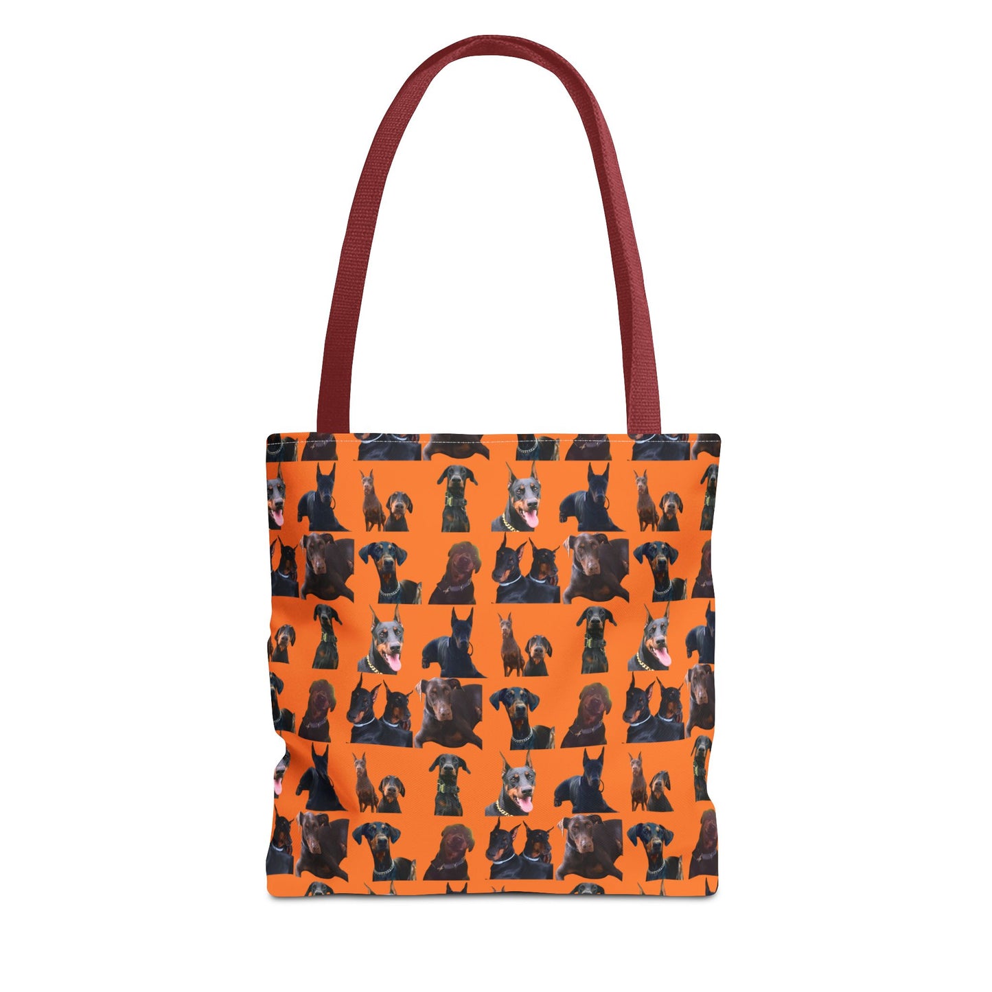 Edition 5 Doberman Model Pattern Orange Tote Bag