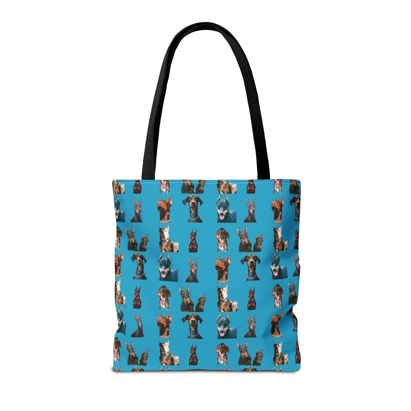 Edition 4 Doberman Model Pattern Turquoise Tote Bag