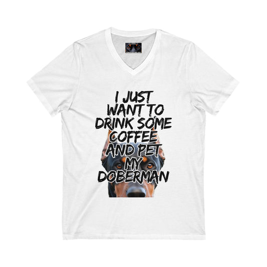 Just 3 Unisex Jersey Short Sleeve V-Neck Tee
