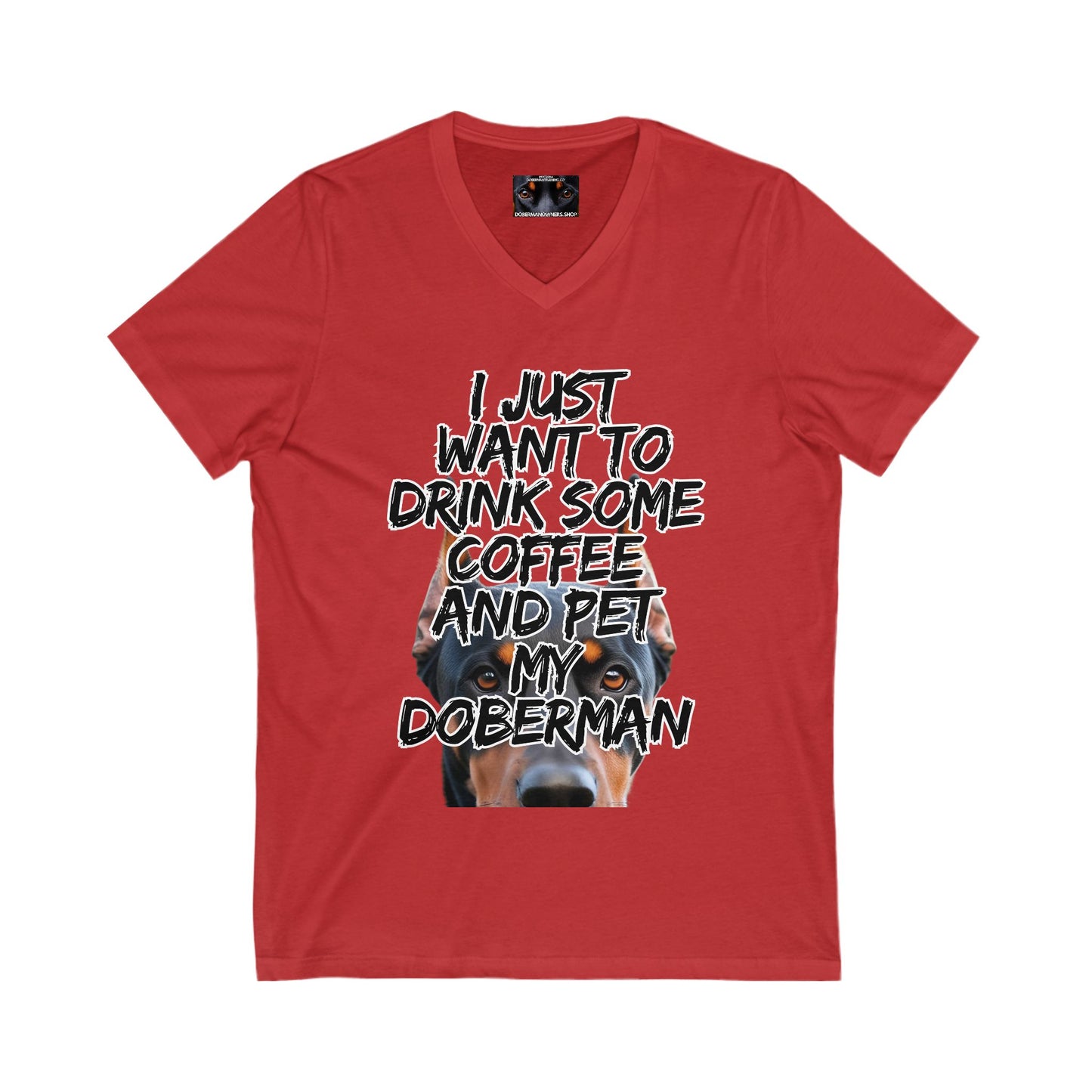 Just 3 Unisex Jersey Short Sleeve V-Neck Tee