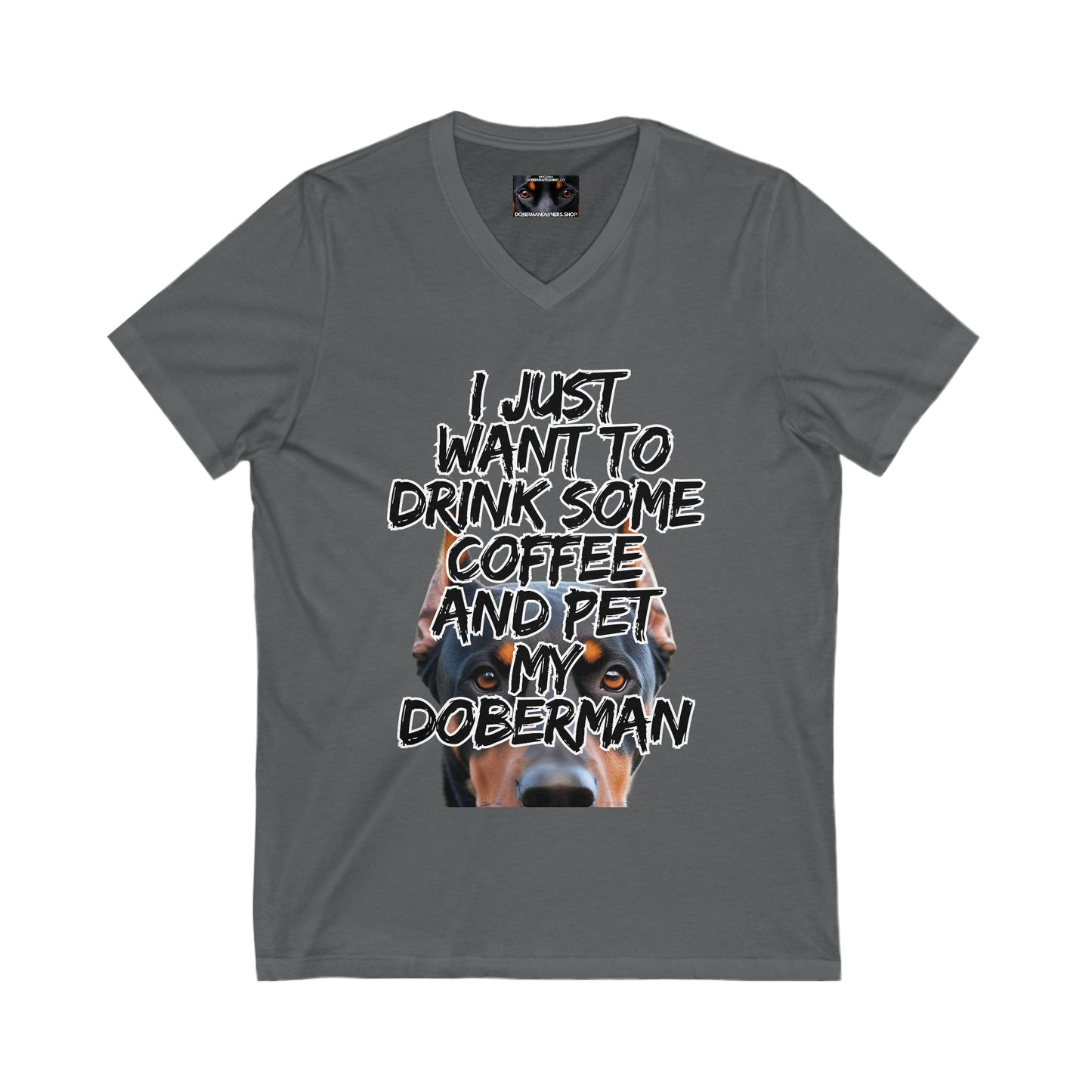 Just 3 Unisex Jersey Short Sleeve V-Neck Tee