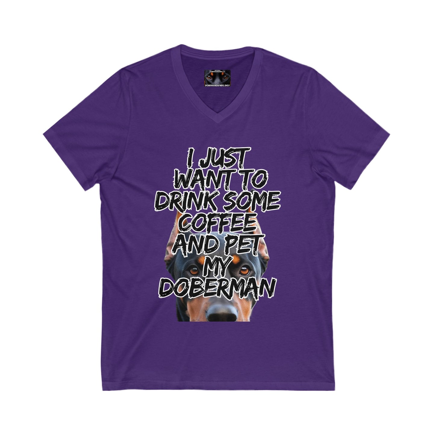Just 3 Unisex Jersey Short Sleeve V-Neck Tee