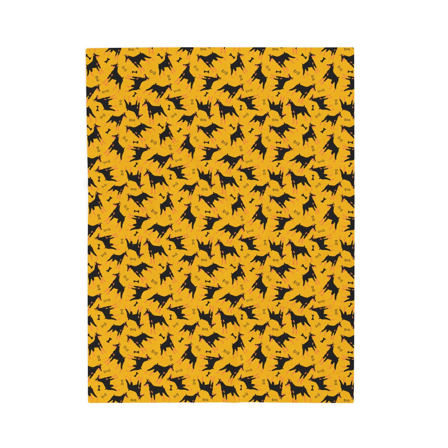 Yellow AOP Velveteen Plush Blanket
