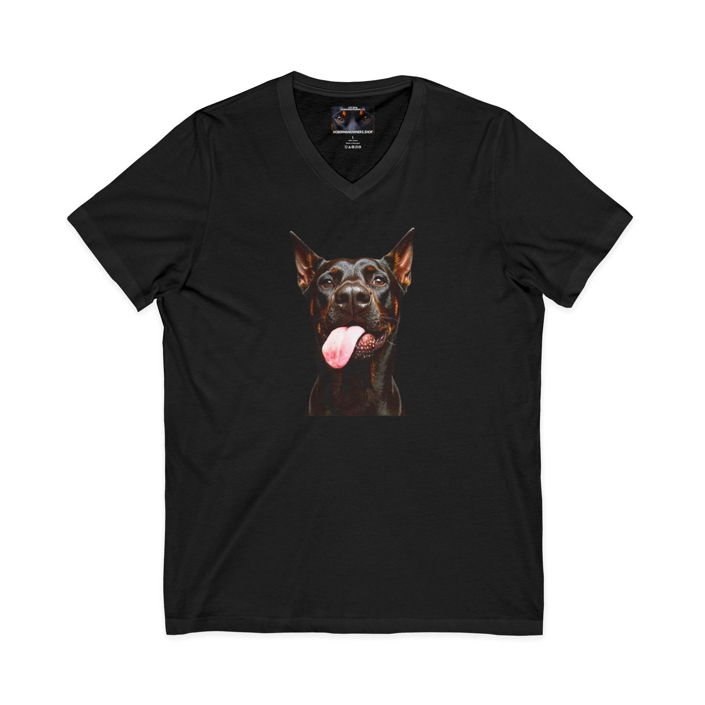 Tongue 1 Private Label Unisex Jersey Short Sleeve V-Neck Tee