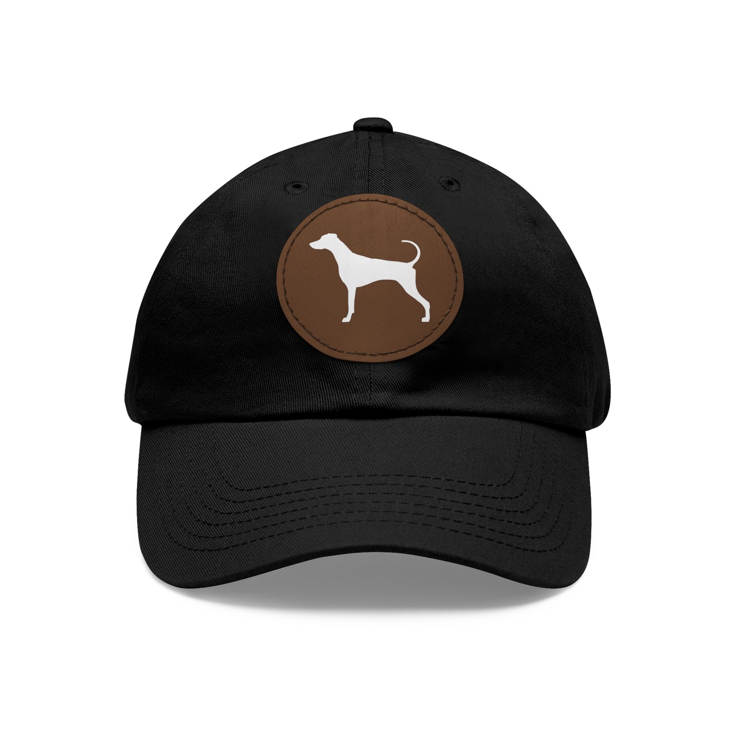 N 7 Dad Hat with Leather Patch (Round)