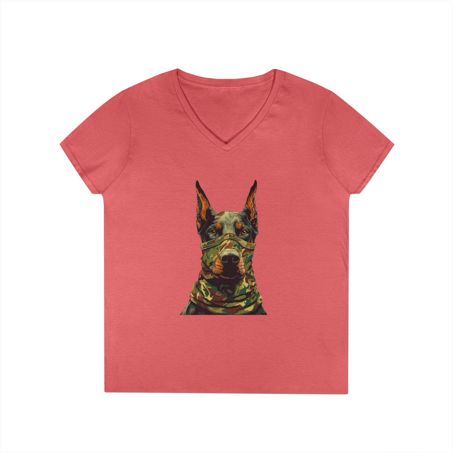 Doberman 4 V-Neck Tee Shirt for Women