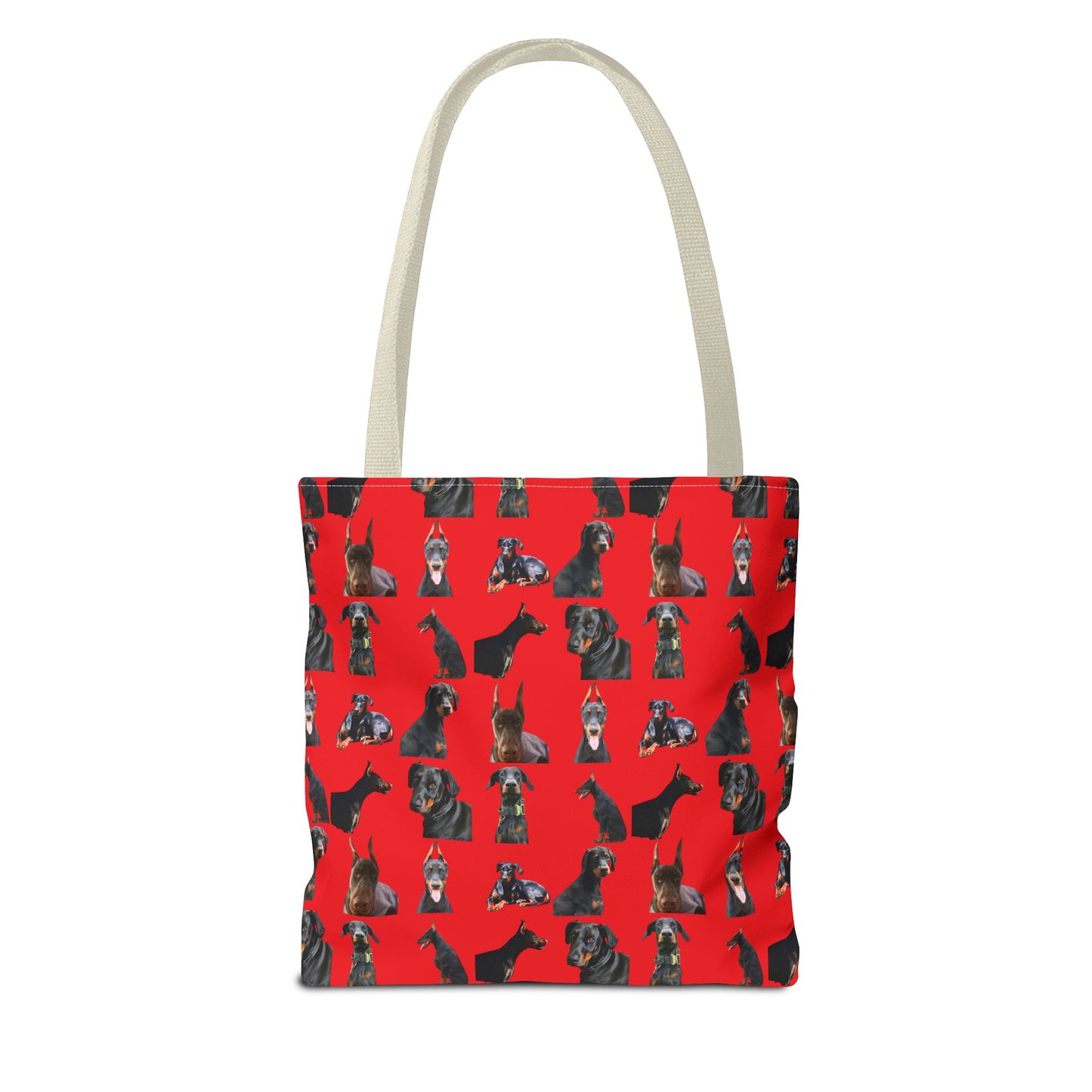 Edition 6 Doberman Model Pattern Red Tote Bag