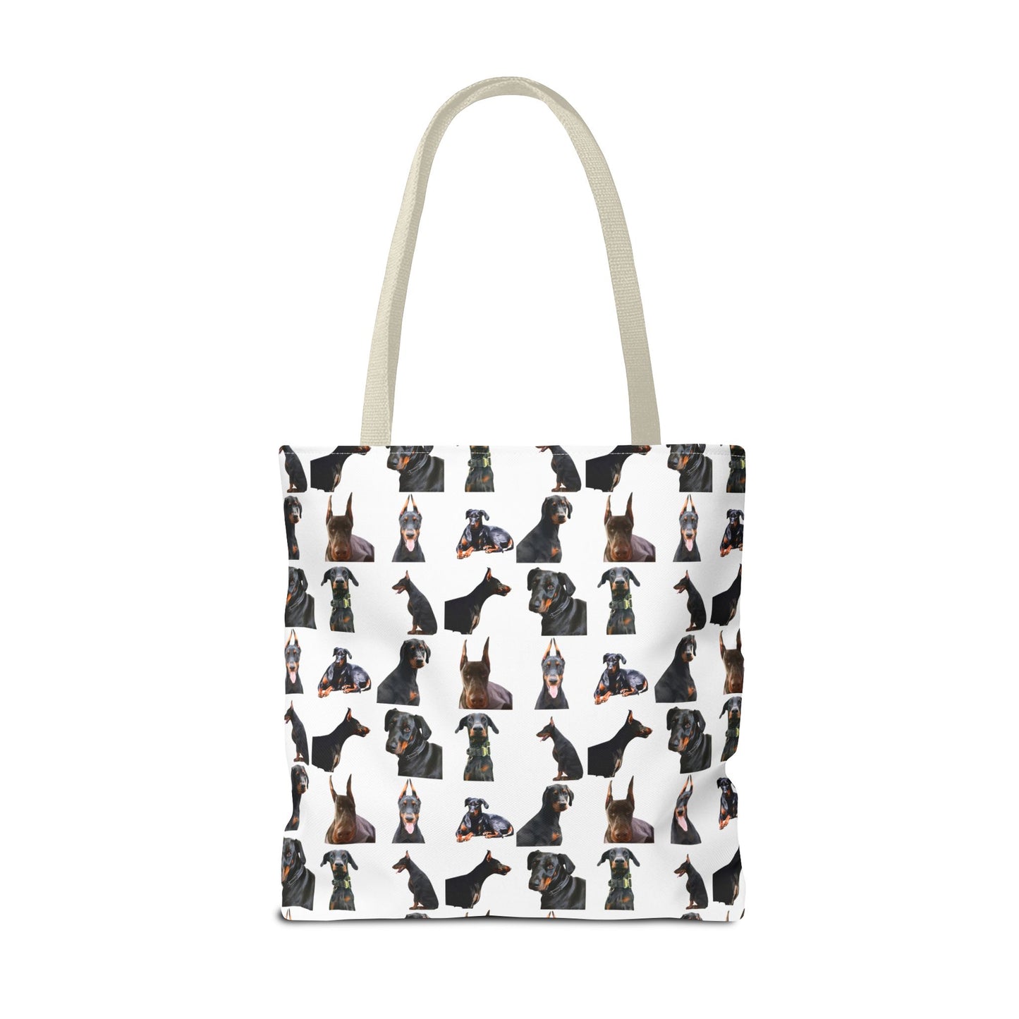 Edition 6 Doberman Model Pattern White Tote Bag
