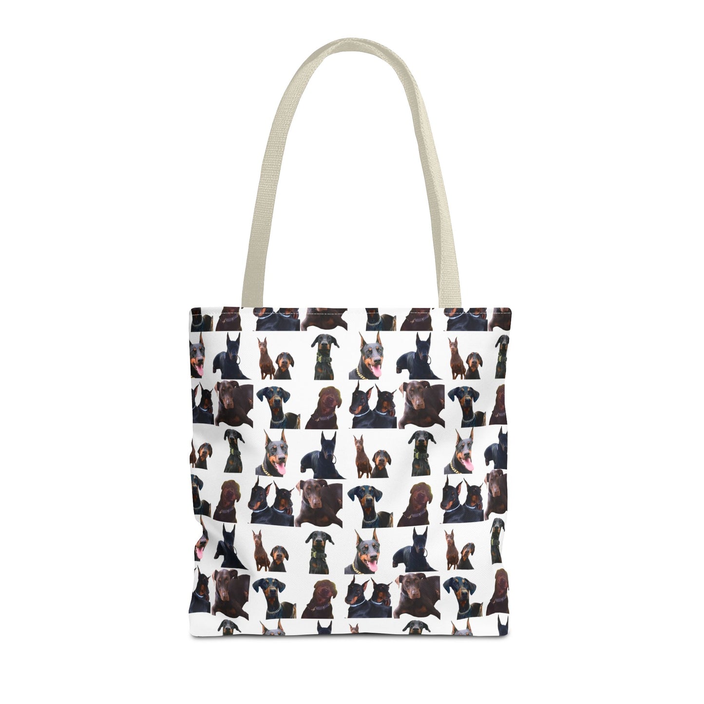Edition 5 Doberman Model Pattern White Tote Bag