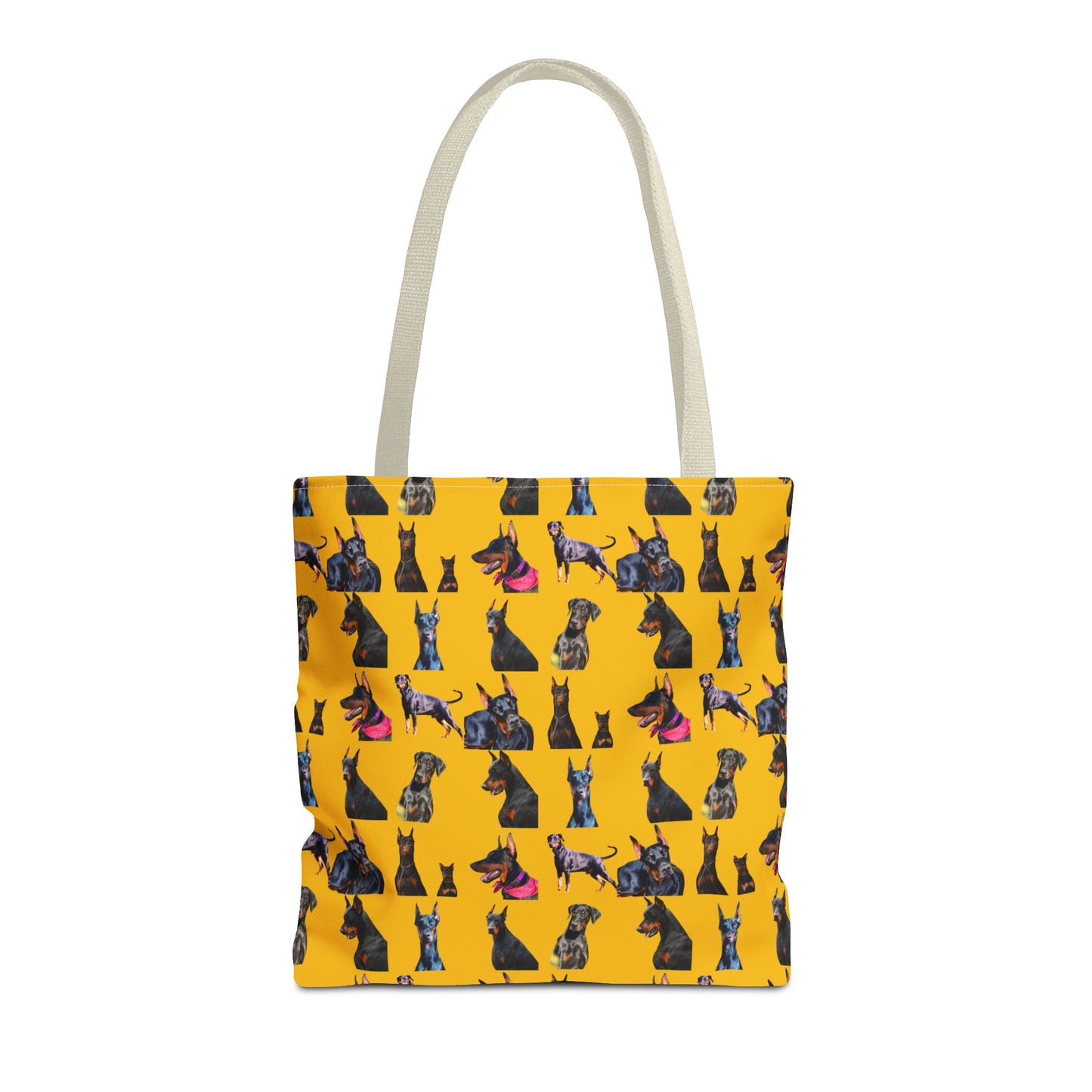 Edition 7 Doberman Model Pattern Yellow Tote Bag