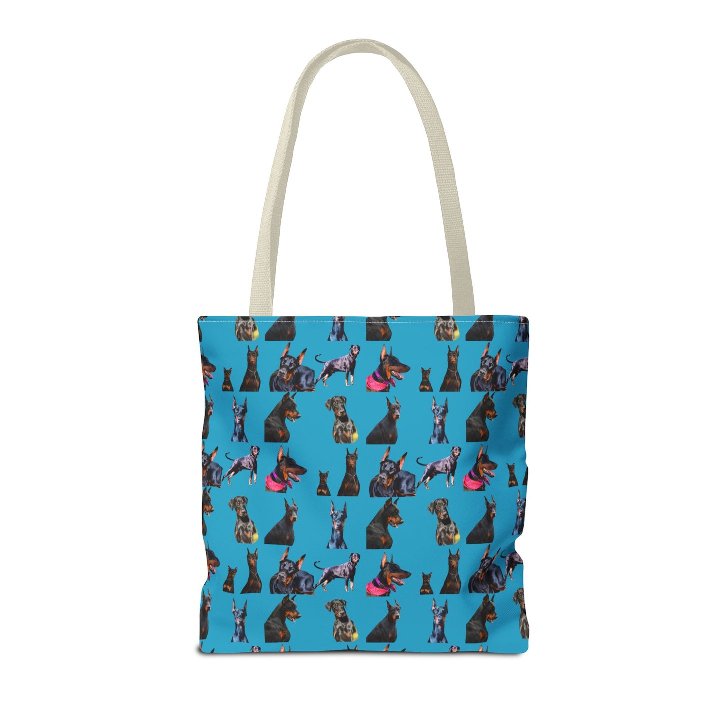 Edition 7 Doberman Model Pattern Turquoise Tote Bag