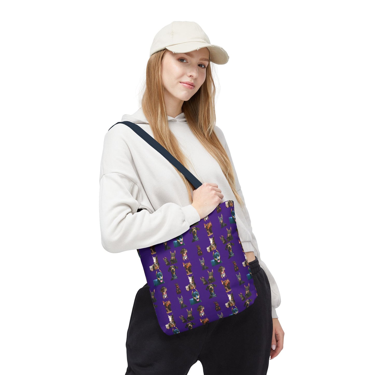 Edition 4 Doberman Model Pattern Purple Tote Bag