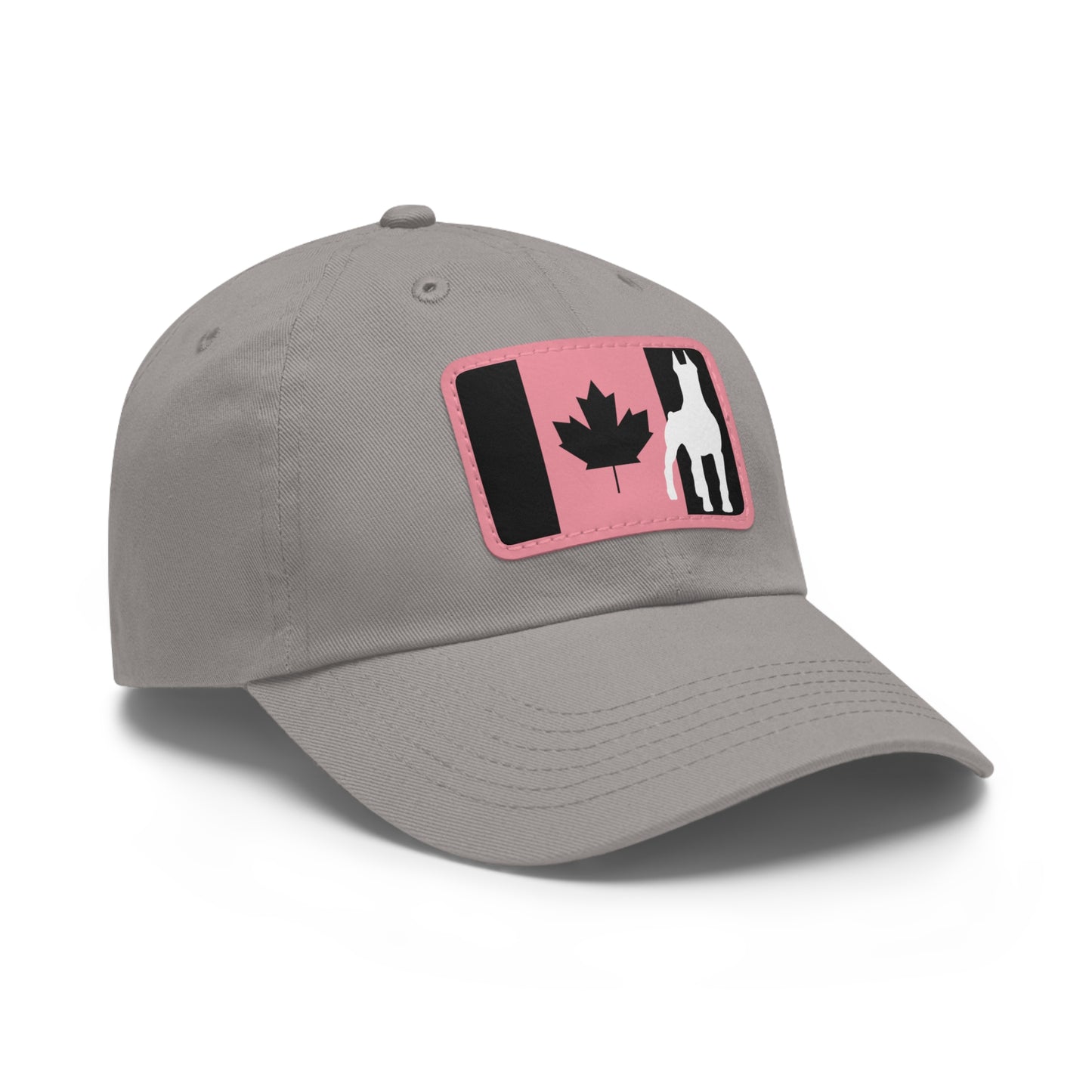 Doberman Protect Canada 1 Dad Hat with Leather Patch (Rectangle)
