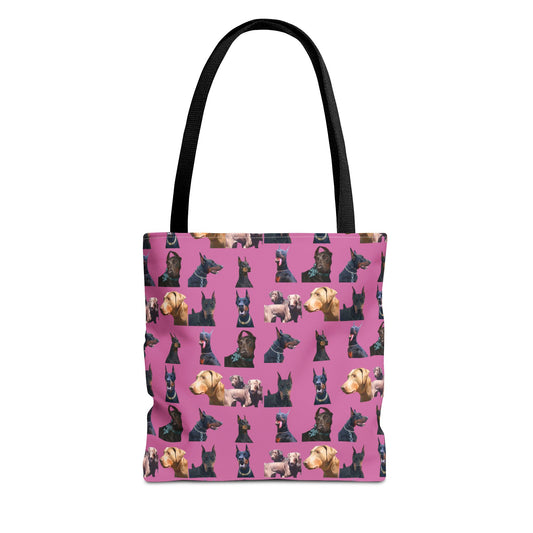 Edition 8 Doberman Model Pattern Light Pink Tote Bag