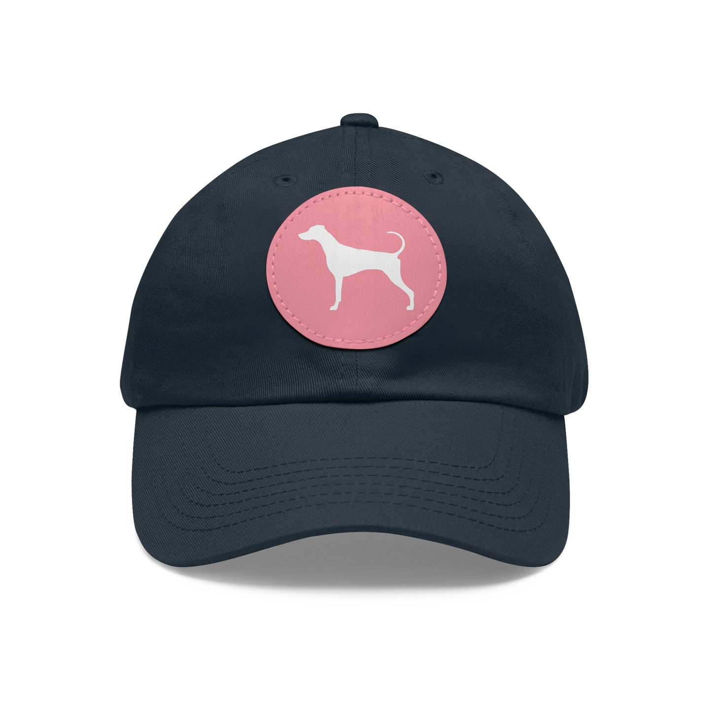 N 7 Dad Hat with Leather Patch (Round)