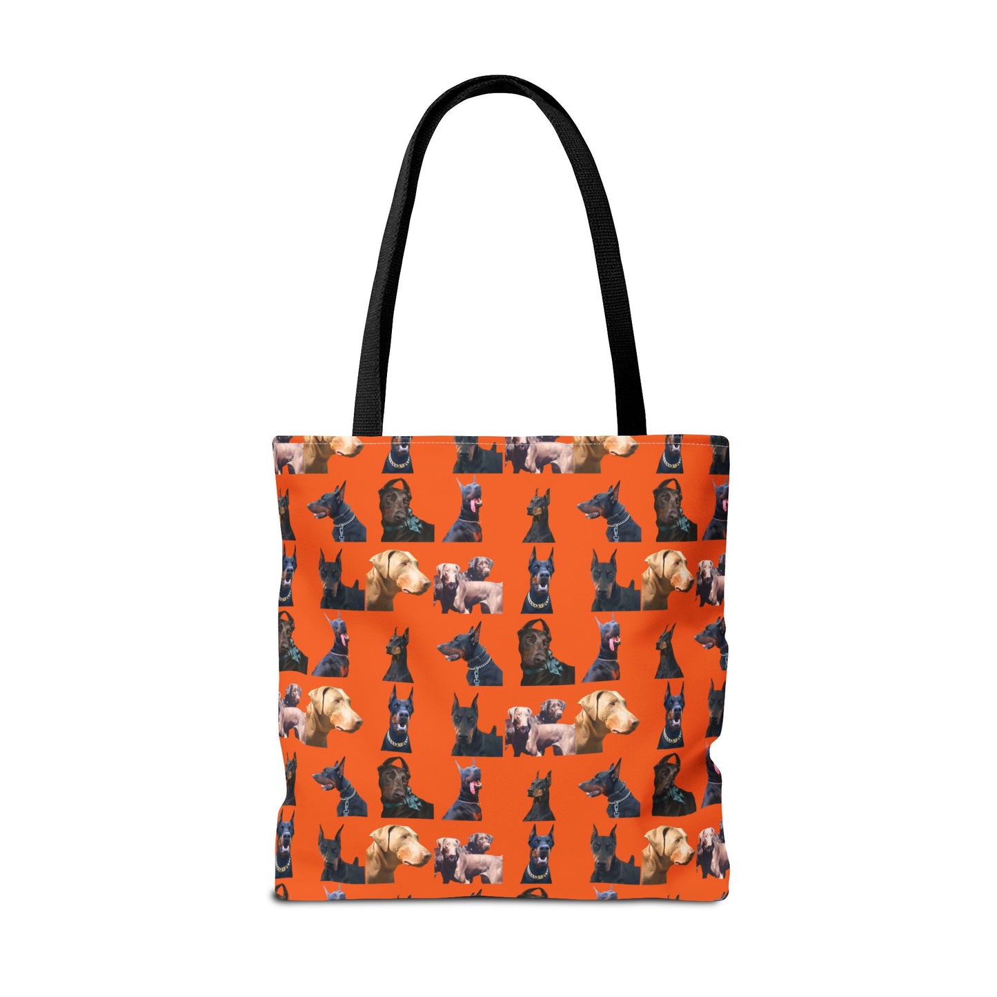 Edition 8 Doberman Model Pattern Orange Tote Bag