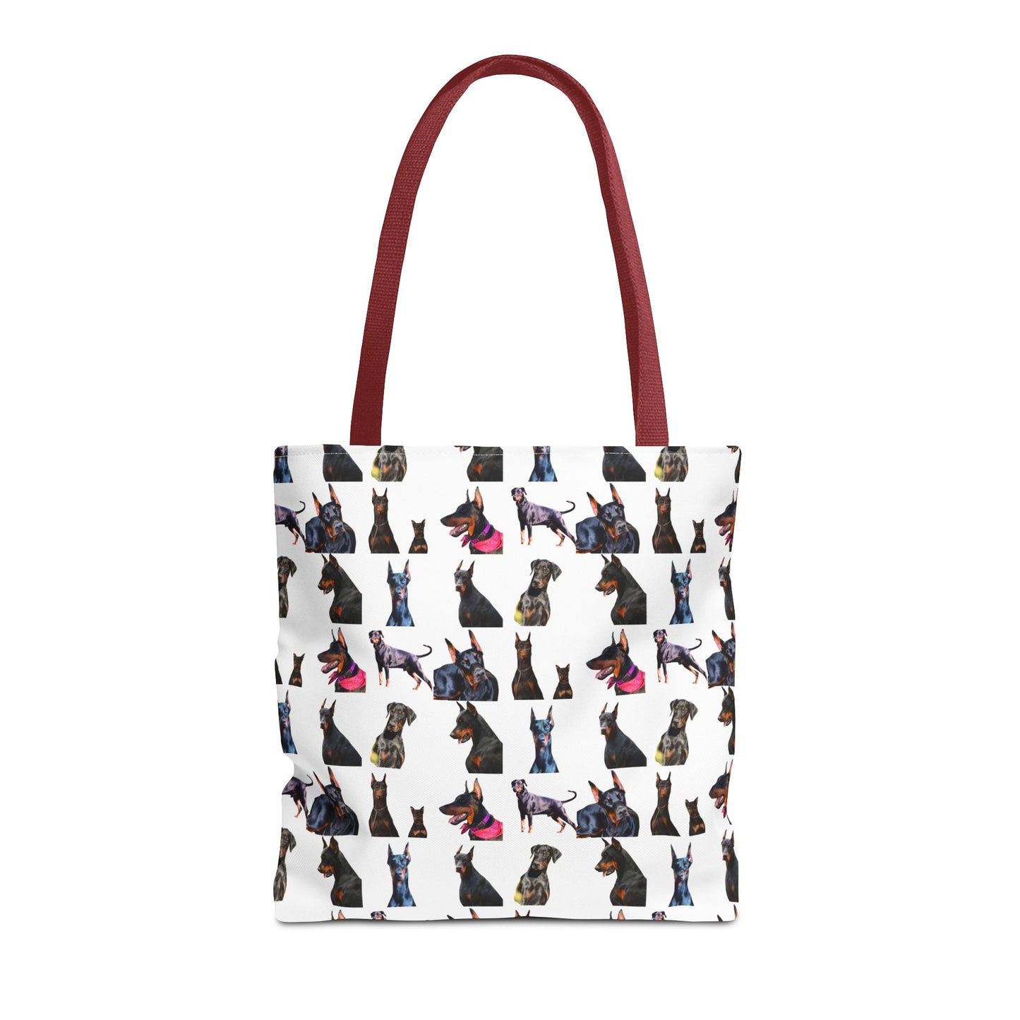 Edition 7 Doberman Model Pattern White Tote Bag