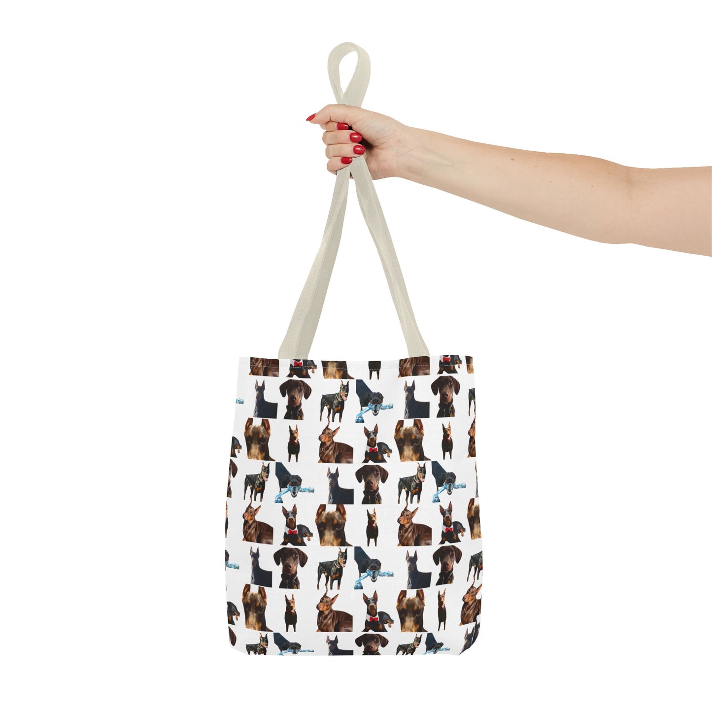 Edition 1 Doberman Model Pattern White Tote Bag