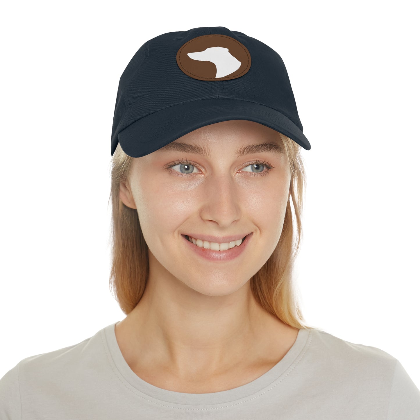 N 1 Dad Hat with Leather Patch (Round)