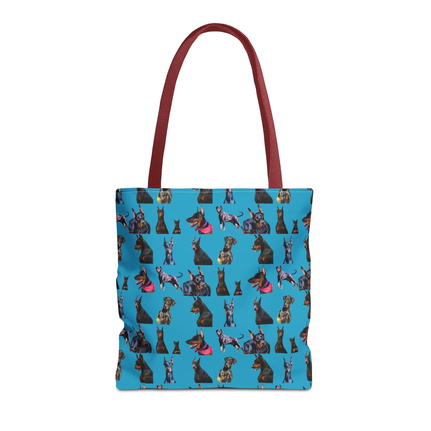 Edition 7 Doberman Model Pattern Turquoise Tote Bag