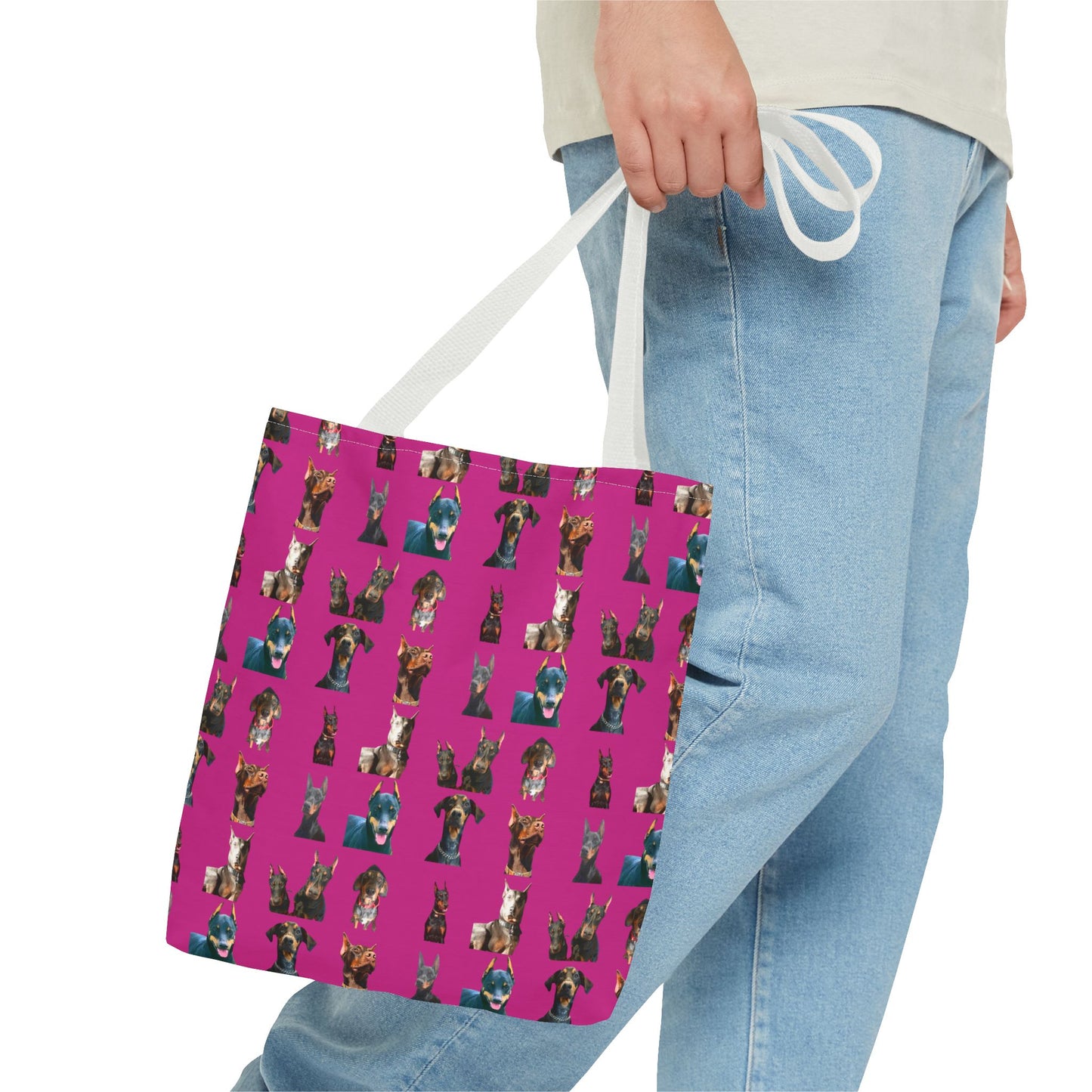 Edition 4 Doberman Model Pattern Pink Tote Bag
