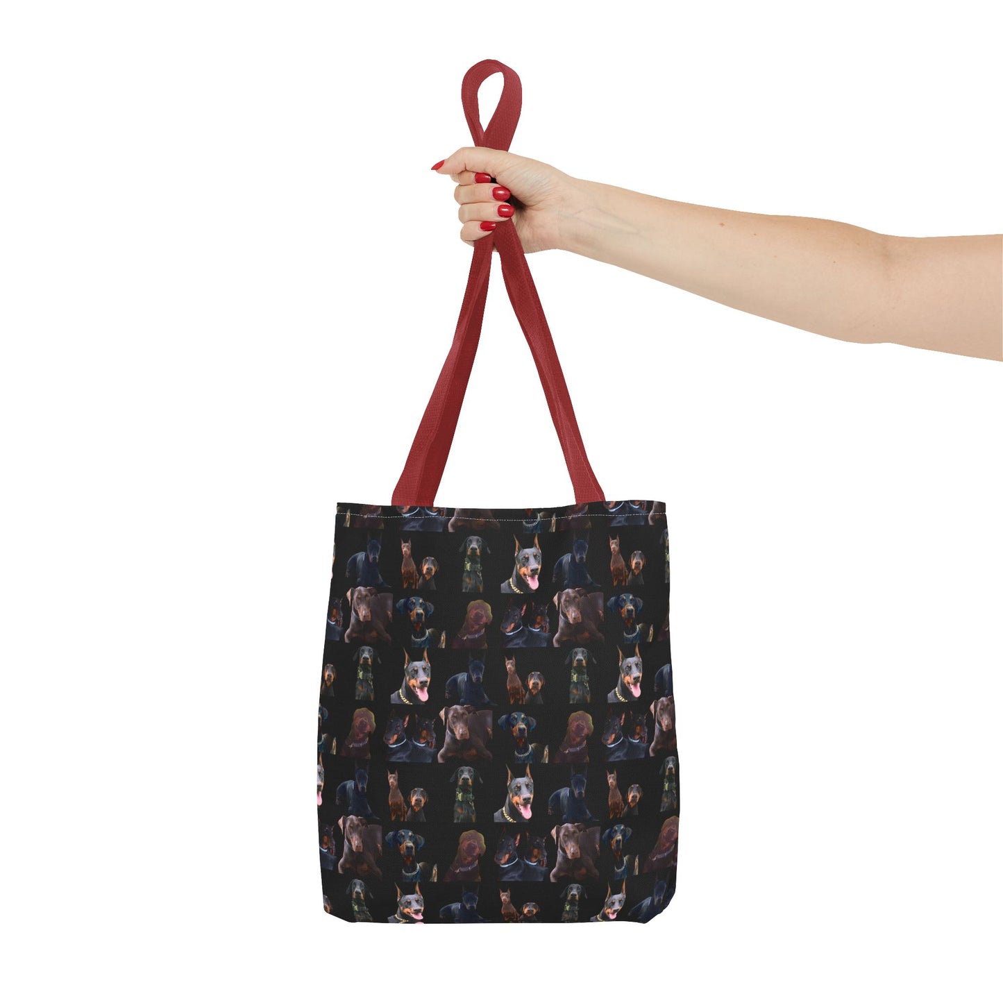 Edition 5 Doberman Model Pattern Black Tote Bag